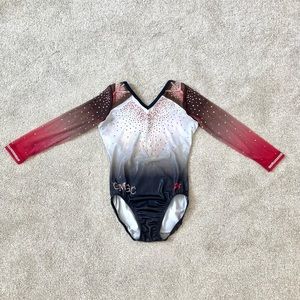 ✨ GK Elite Red and Black Competition Leotard